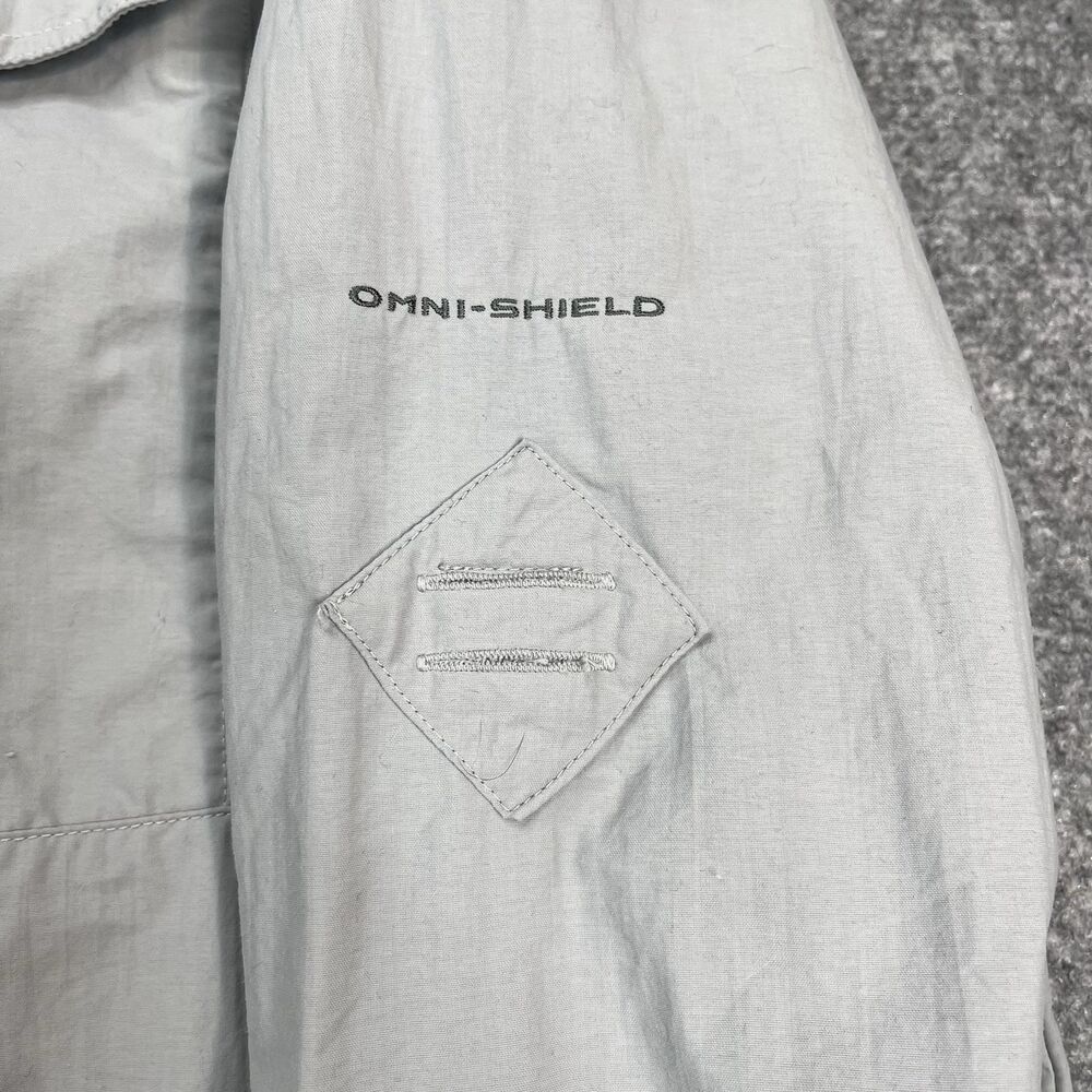 Columbia Shirt Mens XXL Omni Shield Roll Tab Sleeve Gray Nylon Fishing Outdoor - Picture 4 of 10